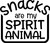 Snacks are My Spirit Animal Funny Food Hungry Munchies Eating l Wall Decals for Walls Peel and Stick Wall Art murals Black Medium 18 Inch