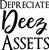 Depreciate Deez Assets Funny Wall Decals for Walls Peel and Stick Wall Art murals Black Small 8 Inch