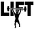 Lift Manly Barbell Gym Workout Fitness Lifting Wall Decals for Walls Peel and Stick Wall Art murals Black Small 8 Inch