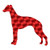 Whippet Dog Breed - Vinyl Decal Sticker - 13.25" x 12" - Red Engine Turn
