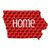 Iowa Home United States America - Vinyl Decal Sticker - 8.75" x 5.75" - Red Engine Turn