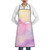 TOMPPY Rainbow Printed Apron Waterproof Kitchen Apron For Women Adjustable Waist Cooking Apron With Pockets Suitable For Home Kitchen Cooking Waitress Chef Grill Apron