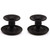 Black Candle Holders for Pillar Candles - Decorative Retro Candlestick Holders,Small Metal Pedestal Pillar Candle Stand,Retro Iron Simple Black Candlestick Holders for Table Home Decoration