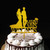 Mr & Mrs Personalised Wedding Engagement Cake Topper Wedding Wedding Party Decor Mr & Mrs Figures Engagement Gifts Gold