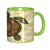 LIGUTARS Large Ceramic Coffee Mug, Turtle Personalized Mug, Turtle Zentangle Artwork, 11oz, For Office and Home, Multicolor