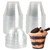 50 Pack Disposable Dessert Cups, Clear Plastic Cups with Lids, 9oz Mini Parfait Cups with No Holes Dome Lids, Disposable Party Cups for Snacks Pudding Yogurt Fruit Ice Cream Cupcake Iced Cold Drinks