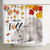 COVOME Hello Fall Cat Maple Leaves Thanksgiving Shower Curtains Cat Autumn Thanksgiving Fabric Shower Curtains for Bathroom Easy Care Fabric with 12 Hooks 72 Inch Bathroom Curtain Decor