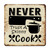 ArogGeld Never Trust A Skinny Cook Metal Sign Inspirational Family Phrase Metal Tin Sign Home Wall Decoration Abstract Metal Plaque Sign for Bedroom Cafe Bar Club Pub Garage 15.2x15.2in