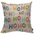 HOSNYE Colorful Hohoho Throw Pillow Cushion Cover Christmas Design Santa Claus Laugh Pillow Case Decorative Square Accent Pillow Case 20x20 inch