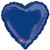 Anagram Foil Balloon 2527502 Heart-Navy Blue, 18"
