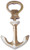 Hampton Nautical  Solid Brass Ship Anchor Bottle Opener, 5", Brass