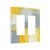 Yellow Gray Abstract 2 Gang Rocker/Decora Light Switch Cover Decorative Outlet Covers Wall Plate Electrical Faceplate Switchplate for Bathroom Home Living Room Decor