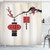 Ambesonne Oriental Shower Curtain, Chinese Hanging Pattern on Cherry Tree Celebration Flower Oriental Design Art, Cloth Fabric Bathroom Decor Set with Hooks, 69" W x 75" L, Black and Red