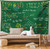 Lunarable Mathematics Room Tapestry King Size, Green Blackboard with Colored Formula and Sketches Geometry, Wall Hanging Bedspread Bed Cover Wall Decor, King Size, Emerald Green