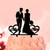 Wedding Engagement Cake Topper Cake Topper Acrylic Black Personalized Funny For Bride And Groom For Wedding Anniversary Cake Decorations Bridal Shower Gifts