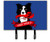 Caroline's Treasures VHA3011TH68 Ahoy Matey Nautical Border Collie Leash Or Key Holder, Triple, Multicolor