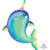 Anagram 39" Happy Narwhal Super Shape Foil Balloon