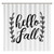 Hello Fall Shower Curtain Happy Halloween Durable Polyester Fabric Bath Curtain Bathroom Sets with 12 Hooks Rustic Farmhouse Halloween Decor Funny Fall Fabric Decorative 72 x 72 Inches