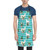 Unisex Bib Apron Funny Llama Cactus Blue Waterproof Kitchen Cooking Aprons With 2 Pockets