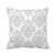 Awowee Throw Pillow Cover Damask in The of Baroque Gray and White Floral 16x16 Inches Pillowcase Home Decorative Square Pillow Case Cushion Cover