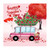 Valentine's Day Gnome Red Truck Wall Decals Modern Love Heart Balloon Pink Trucks Wall Sticker Vinyl Wall Stickers Quotes for Garage Bottles Dorm Home Wall Decor 22in