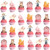 48Pcs Pink Farm Animal Party Cupcake Toppers for Girls Farm Animal Birthday Party Decorations Farm Animal Baby Shower Party Supplies