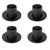 Gute Taper Candle Holder, Candle Holders for Pillar Candles, Matte Black Candlestick Holder Centerpieces for Home Decoration, Wedding Anniversary, Party, Housewarming Gifts,Set of 4,Round