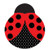 Creative Converting Ladybug Fancy Shaped 9-Inch Dinner Plates, 8-Count