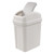 Eagrye 1.8 Gallon Plastic Swing-top Trash Can, Small Garbage Can with Swing Lid, Slightly Gray