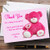 Pink Teddy Personalized Children's Party Thank You Cards