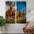 SXCHEN Blackout Curtains W52 x L54 inch (2 Panels) Top Grommet Curtains Farm Animal Cow