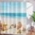 Beach Scenery Shower Curtain for Bathroom Starfish Conch Seashell Ocean Theme Shower Curtains 72x72 Inch Blue Tropical Ocean Bathroom Decor Waterproof Fabric Shower Curtain Sets with 12 Hooks