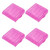 Bettomshin 4 x AA Battery Storage Case Holder Organizer Box Purple 5Pcs