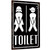 Putuo Decor Bathroom Sign, Vintage Wall Decor for Toilet, Washroom, Restroom, 12x8 Inches Metal Sign (Toilet)