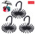 KEUDE01 Tie Rack Belt Hanger Scarf Holder Hook Closet Organizers, 360 Degree Rotating 20 Hooks, Pack (Black)