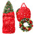MIMIND Large Christmas Tree Storage Bag Wreath Storage Bag Set Snowflake Durable Non-Woven Fabric Xmas Tree Storage Bag Fit Up to 9 Feet Tall Xmas Artificial Tree Red Christmas Tree Cover Holders