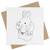 Azeeda 'Lucky Rabbit' Blank Greeting Card (GC00053323)