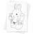 Azeeda Large (A4) 'Lucky Rabbit' Blank Greeting Card (GC00053324)