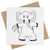 Azeeda 'Elephant with bananas ' Blank Greeting Card (GC00053361)
