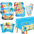 Beach Theme Party Supplies, Summer Pool Pack Includes: Paper Dinner Plates, Dessert Plates, Luncheon Napkins, Cups and Tablecloth for Hawaiian Party Birthday Decorations, Serve 25