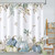 Bonhause Fall Pumpkin Shower Curtain Autumn Leaves Thanksgiving Decorative Bath Curtain 72 x 72 Inch Polyester Fabric Waterproof Bathroom Curtain with 12 Hooks