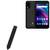 BoxWave Stylus Pouch Compatible with BLU Studio X5 - Stylus PortaPouch, Stylus Holder Carrier Portable Self-Adhesive for BLU Studio X5 - Jet Black