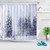 LB Heavy Snow Scene Shower Curtain Set Forest Pine Tree Snow Covered Winter Season Bathroom Curtain with Hooks 72x72 inch Waterproof Polyester Fabric Bathroom Decorations