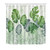 LB Green Leaf Monstera Shower Curtain Set Tropical Theme Watercolor Print Plant Fresh Design Bathroom Curtain with Hooks 72x72 inch Waterproof Polyester Fabric Bathroom Decorations