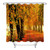 LB Forest Fall Leaf Shower Curtain Jungle Plant Tree Falling Leaves Seasonal Scenery Autumn Bathroom Decor Set with Hooks 72x78 inch Waterproof Polyester Fabric Bathroom Decorations