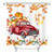 LB Fall Rustic Farm Truck Shower Curtain Pumpkin Maple Leaf Thanksgiving Day Country Style Farmhouse Shower Curtains for Bathroom with Hooks 72x72 inch Waterproof Polyester Fabric Bathroom Decorations