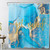 LB Blue and Gold Marble Shower Curtain Decor, Abstract Marble Texture Modern Minimalist Art Shower Curtain for Bathroom 72X72 inch Polyester Fabric Bathroom Decoration Bath Curtains Hooks Included