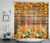 LB Thanksgiving Pumpkin Fall Shower Curtain for Bathroom, Autumn Maple Leaves Fall Harvest Pumpkin Sunflowers on Rustic Wooden Boards Fabric Bathroom Decor Set with Shower Curtain Hooks, 72x72 Inch