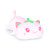 AIXINI Cute Strawberry Cat Plush Pillow 13.7" Pink Kitten Stuffed Animal, Soft Kawaii Cat Plushie Gift for Kids
