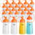 Dandat 24 Pcs Squeeze Bottles Wide Mouth for Sauces Ketchup Squeeze Bottles Condiment Squirt Bottles for Empty Dispenser Ketchup Mustard Salad Oil Cake 10 Oz/ 300 ml (Orange)